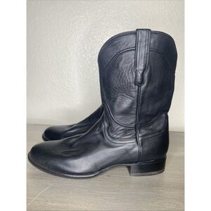 Tecovas The Earl‎ Roper Western Boots Mens Sz 15 EE Black Wide Leather Cowboy